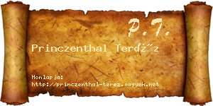 Princzenthal Teréz névjegykártya